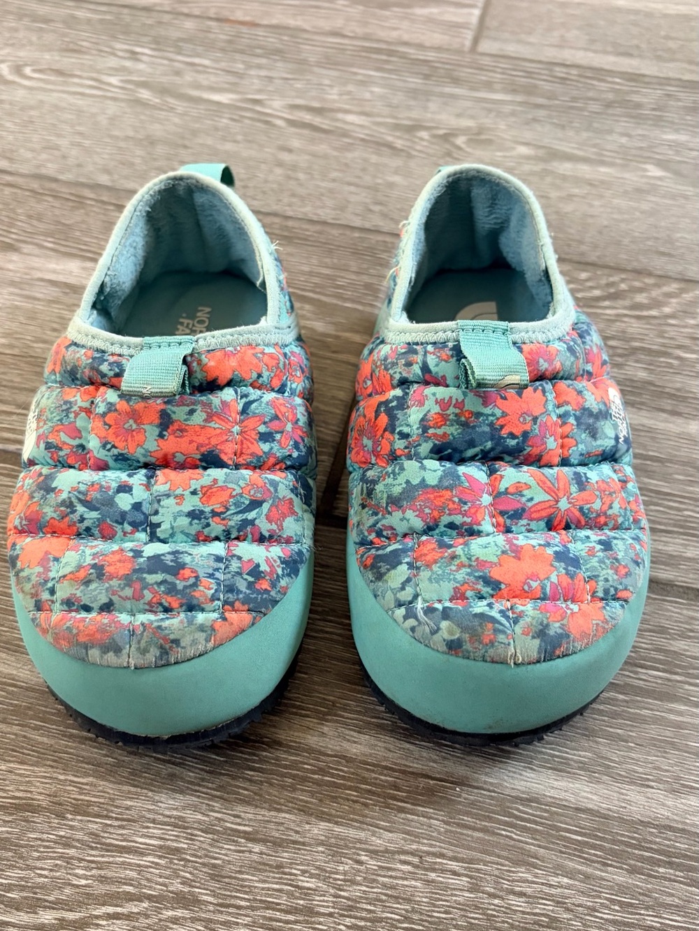 Kids North Face ThermoBall Traction Mule Floral Slip-On Shoes